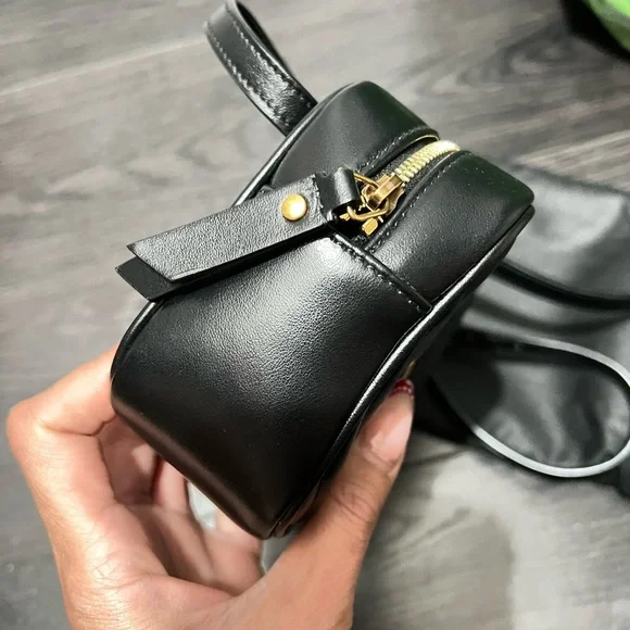 Saint Laurent Mini camera lou Black Quilted belt Bag